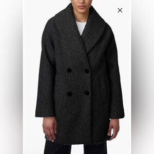 Shawl Collar Double Breasted Faux Shearling Coat